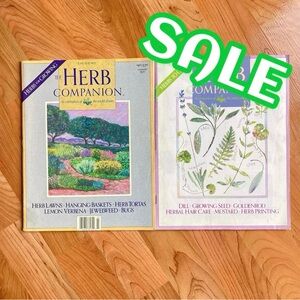 Vintage The Herb Companion Magazine 1993 Lot Of Two Volume 5 June/July Aug/Sept